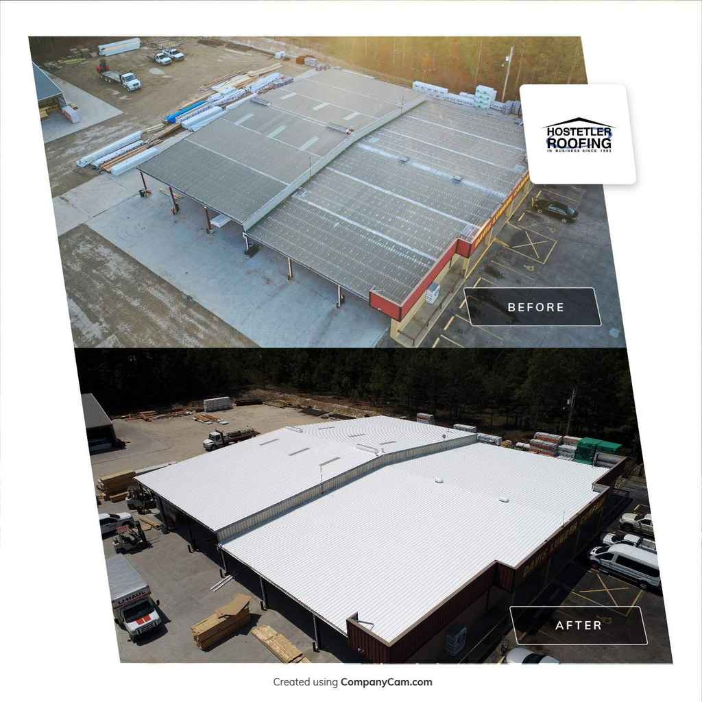 Texarkana commercial roofing before and after