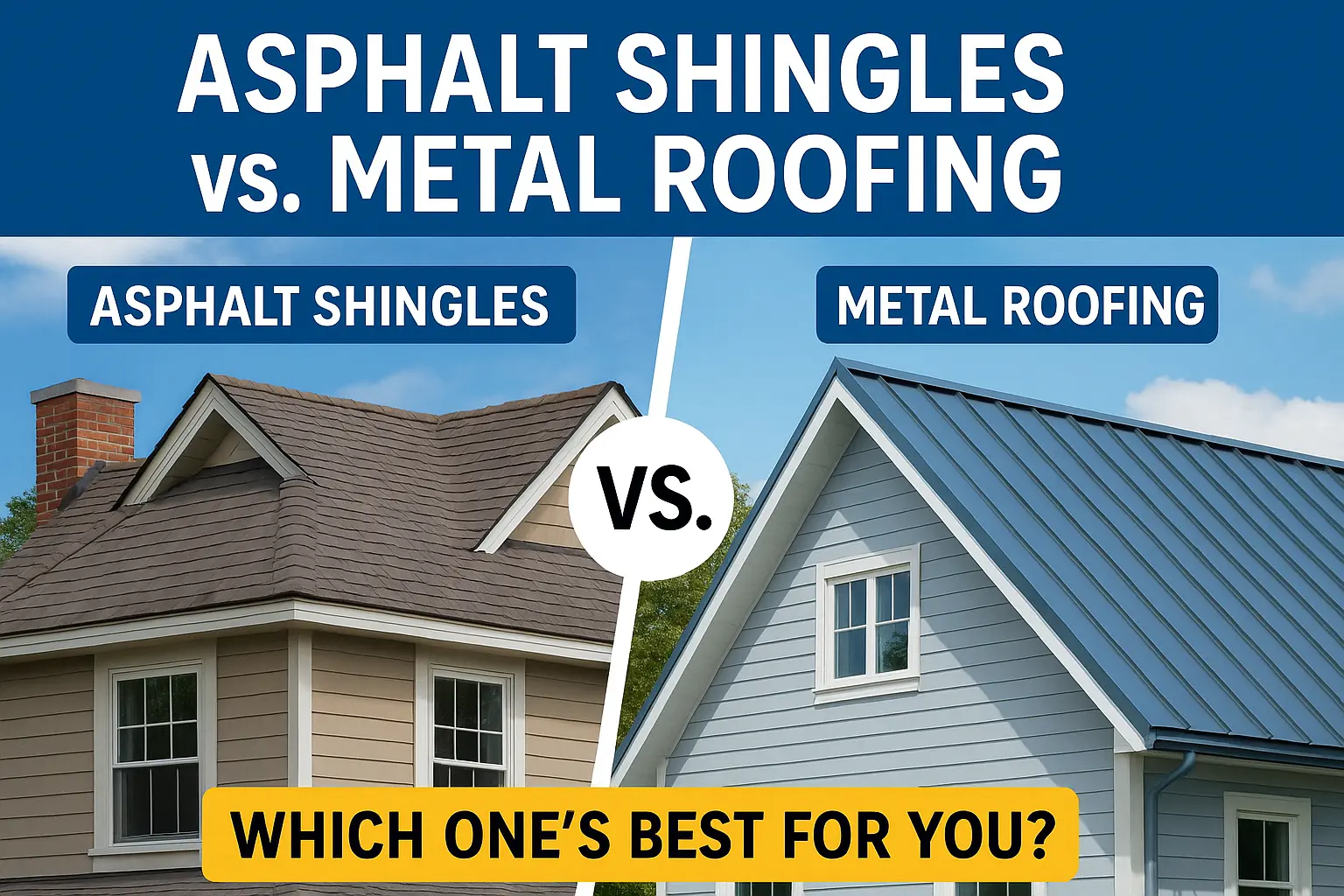 Asphalt Shingles vs Metal Roofing Which is Right for Your Home