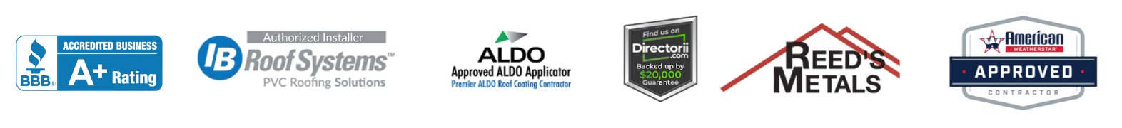 website banner hostetler roofing - associated company logos